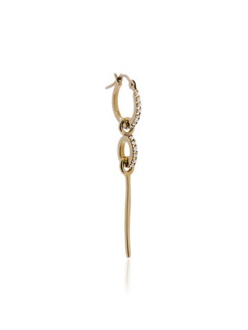 Paige Novick Small Modular Diamond Single Hoop Earring - Metallic