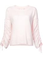 A.l.c. Lace-up Long Sleeve Sweater - White