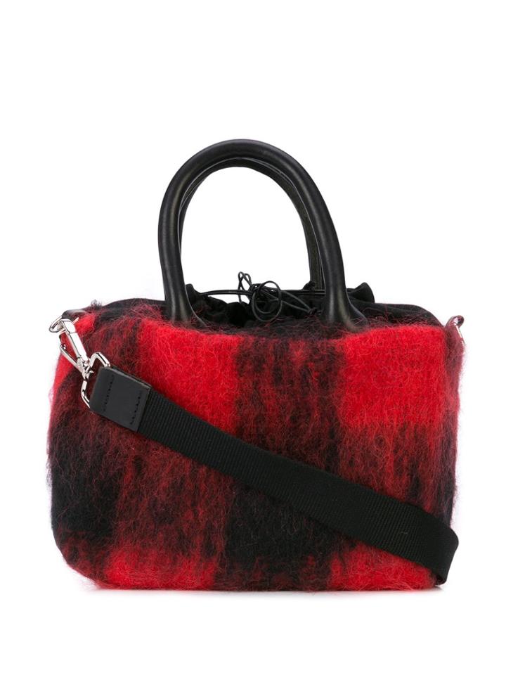 Muun Checked Tote - Red