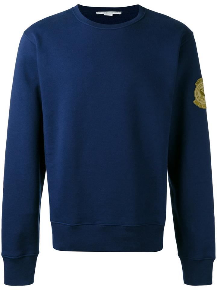 Stella Mccartney Members Patch Sweatshirt, Men's, Size: Xs, Blue, Cotton