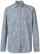 Etro Striped Shirt, Men's, Size: 38, Blue, Cotton