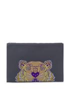 Kenzo Emb Tiger Head Document Holder - Grey