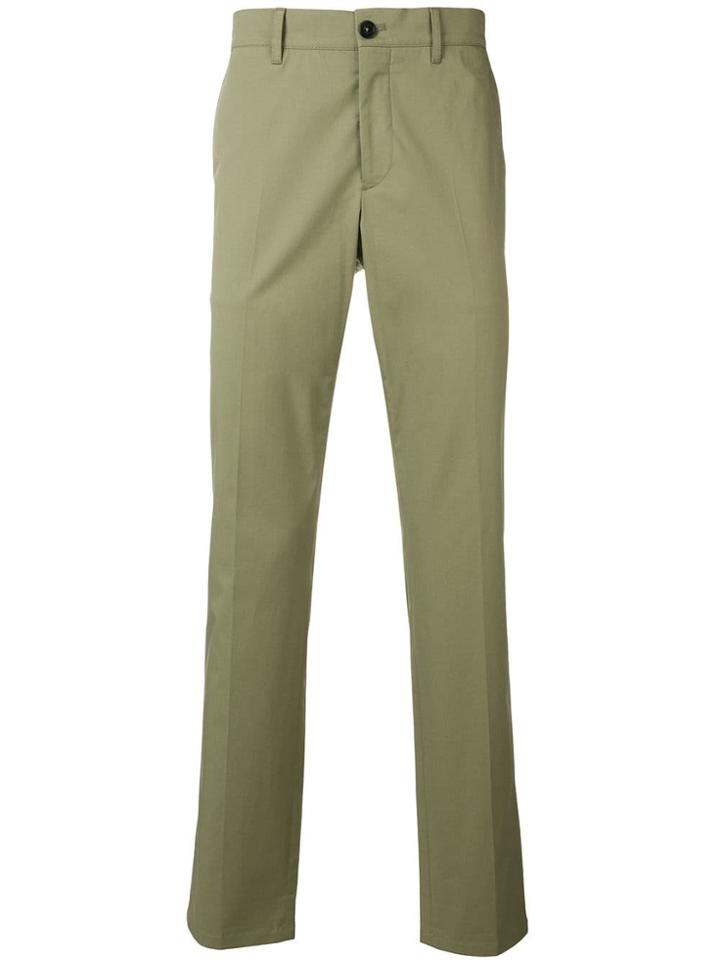 Prada Pleated Tailored Trousers - Green