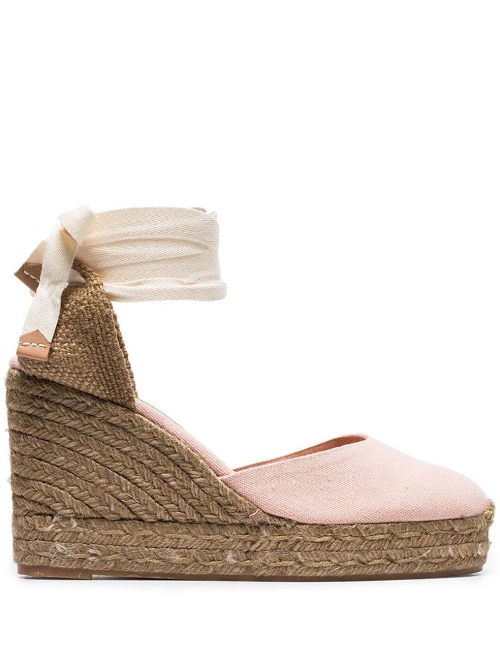 Castañer 80 Carina Espadrille Wedges - Pink