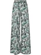 M Missoni Floral Flared Trousers - Blue