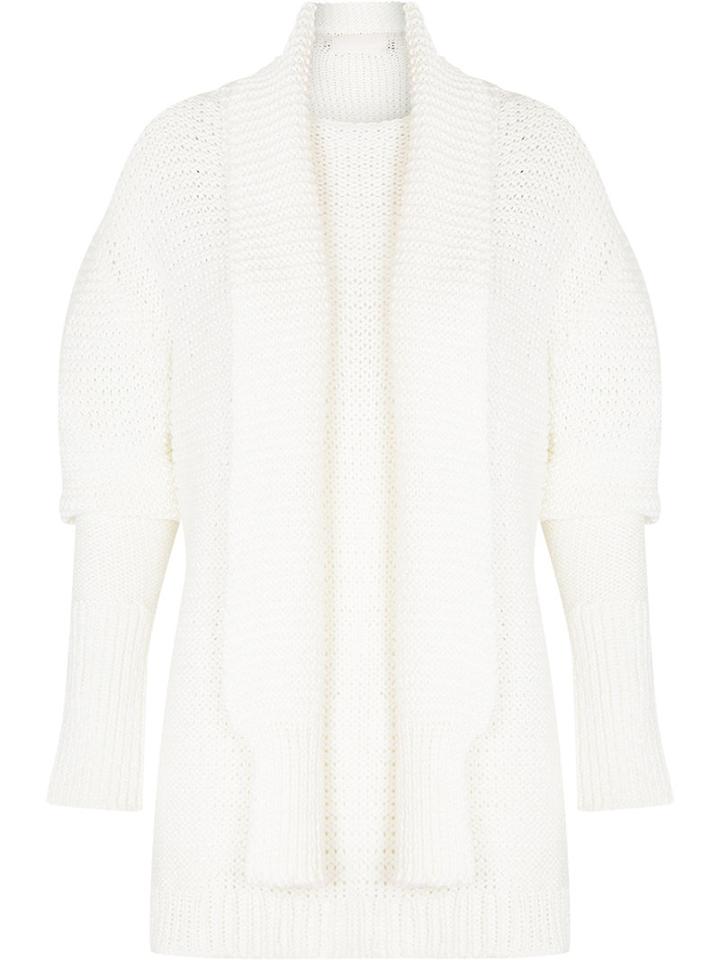 Knit Dress - Women - Cotton/acrylic/viscose - 40, White, Cotton/acrylic/viscose, Lilly Sarti