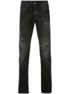 Denham Distressed Jeans, Men's, Size: 30/32, Black, Cotton/spandex/elastane