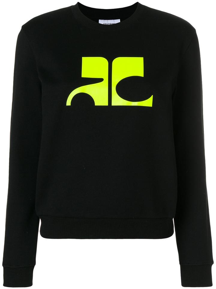 Courrèges Logo-print Sweatshirt - Black