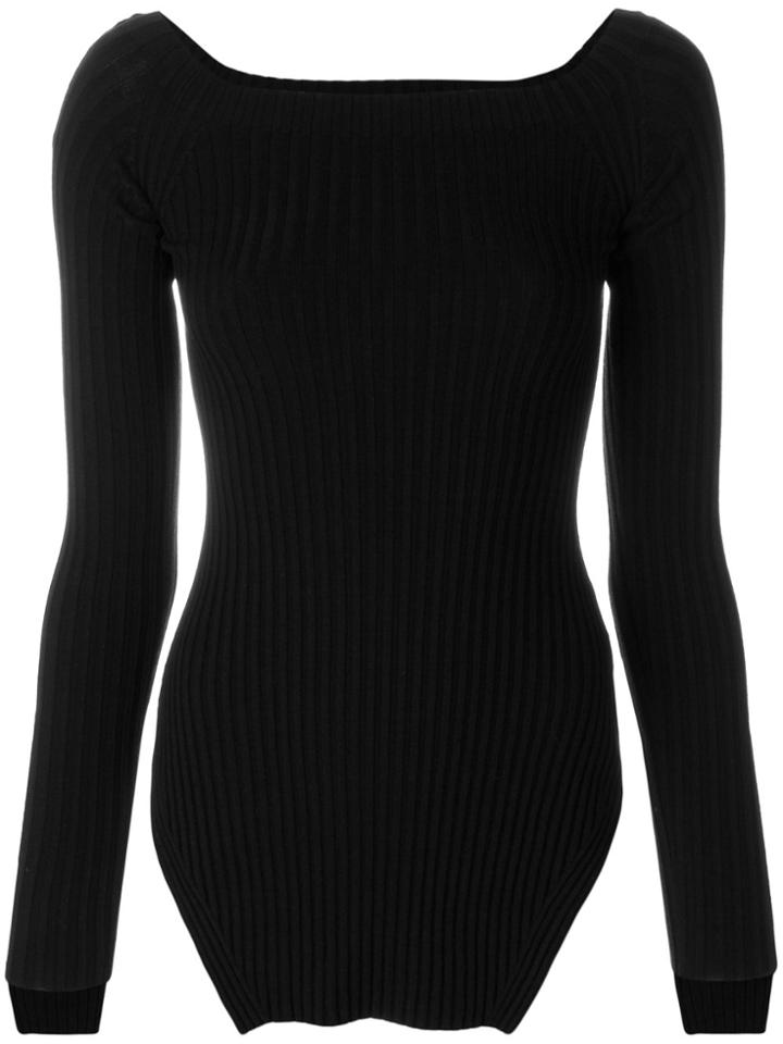 Helmut Lang Ribbed Knit Jumper - Black