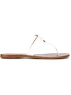 Tory Burch Moore Sandals, Women's, Size: 38.5, White, Leather/rubber