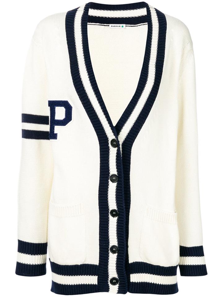P.a.r.o.s.h. Varsity Cardigan - White