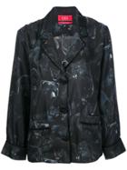 F.r.s For Restless Sleepers Night Animals Print Button Up Top - Black