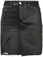 Amiri Distressed Patched Skirt - Black