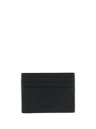 Giorgio Armani Embossed Logo Square Cardholder - Black