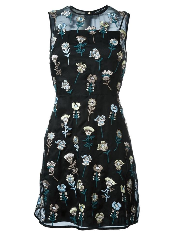 Markus Lupfer Embroidered Flower Dress