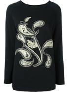 Antonio Marras Abstract Patch Sweatshirt, Women's, Size: Large, Black, Cotton/polyester