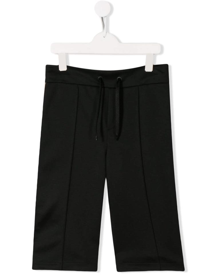 Fendi Kids Logo Stripe Shorts - Black