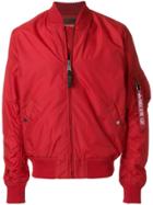 Alpha Industries Sleeve Pocket Bomber Jacket - Red