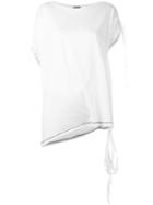 Ann Demeulemeester Lace-up Sleeves T-shirt, Women's, Size: 36, White, Cotton