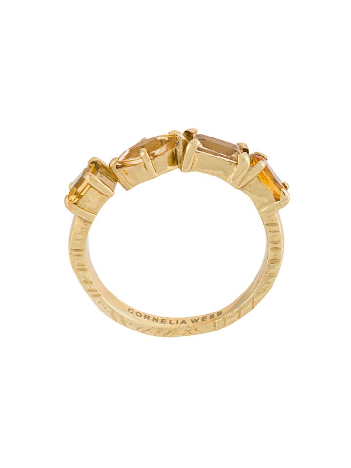 Cornelia Webb Slized Round Ring - Yellow & Orange