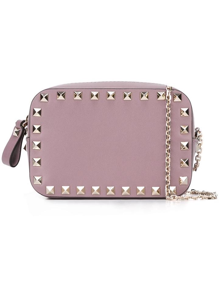 Valentino Valentino Garavani Micro 'rockstud' Shoulder Bag, Women's, Pink/purple