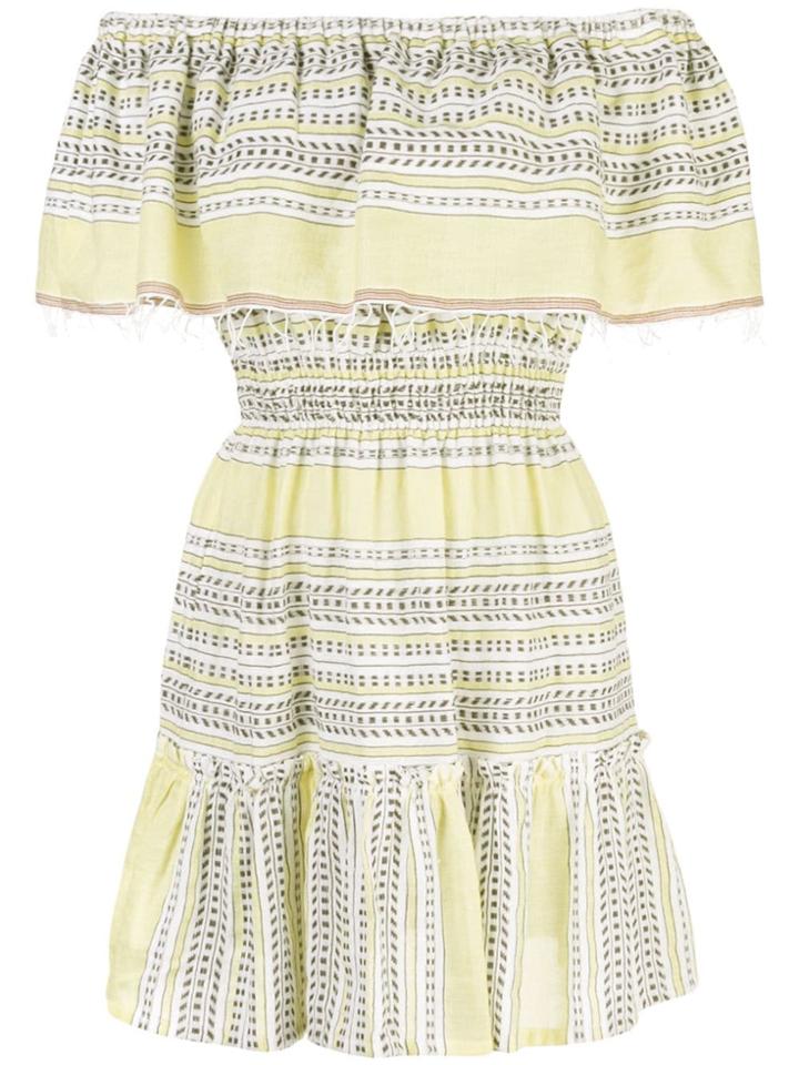Lemlem Amira Off Shoulder Ruffle Dress - Yellow