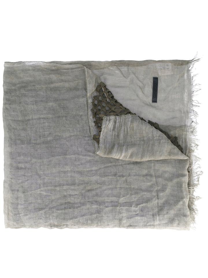 Cutuli Cult - Embroidered Scarf - Women - Leather/modal - One Size, Green, Leather/modal