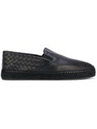 Bottega Veneta Woven Detail Espadrilles - Black
