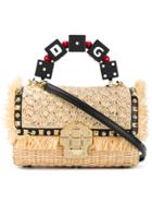Dolce & Gabbana Woven Fringed Tote - Nude & Neutrals