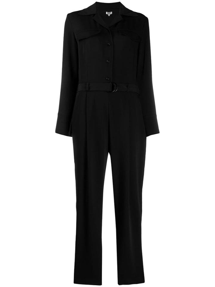 Kenzo Belted Long Sleeved Jumpsuit - Black