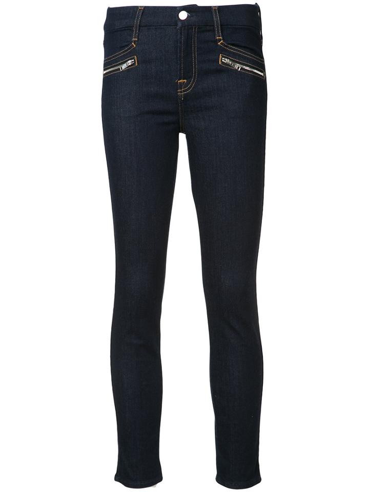 7 For All Mankind Ankle Skinny Jeans, Women's, Size: 25, Blue, Cotton