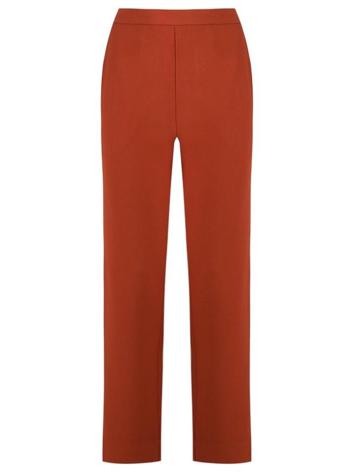 Andrea Marques Straight Leg Trousers, Women's, Size: 36, Brown, Acetate/viscose