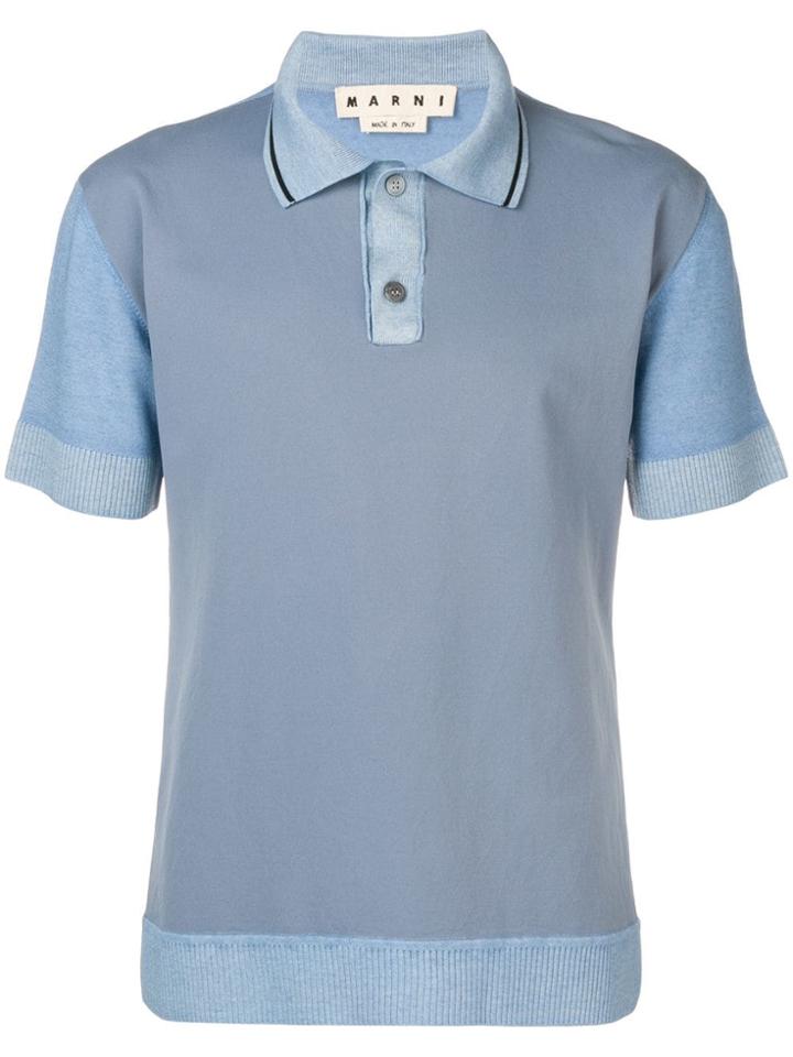 Marni Straight-fit Polo Shirt - Blue