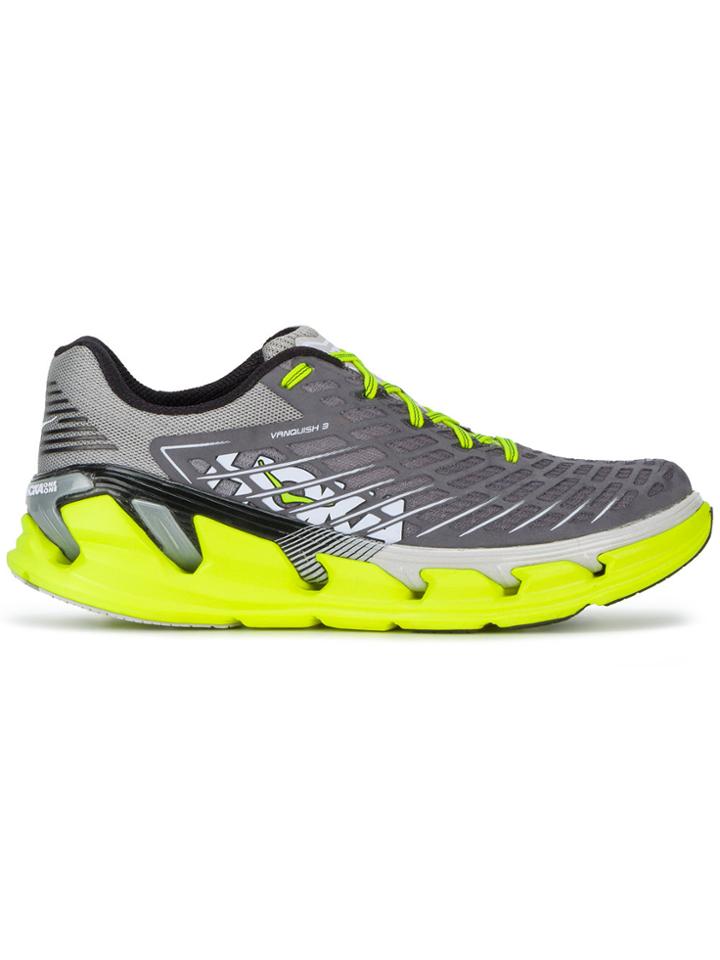 Hoka One One Grey Green Vanquish 3 Sneakers