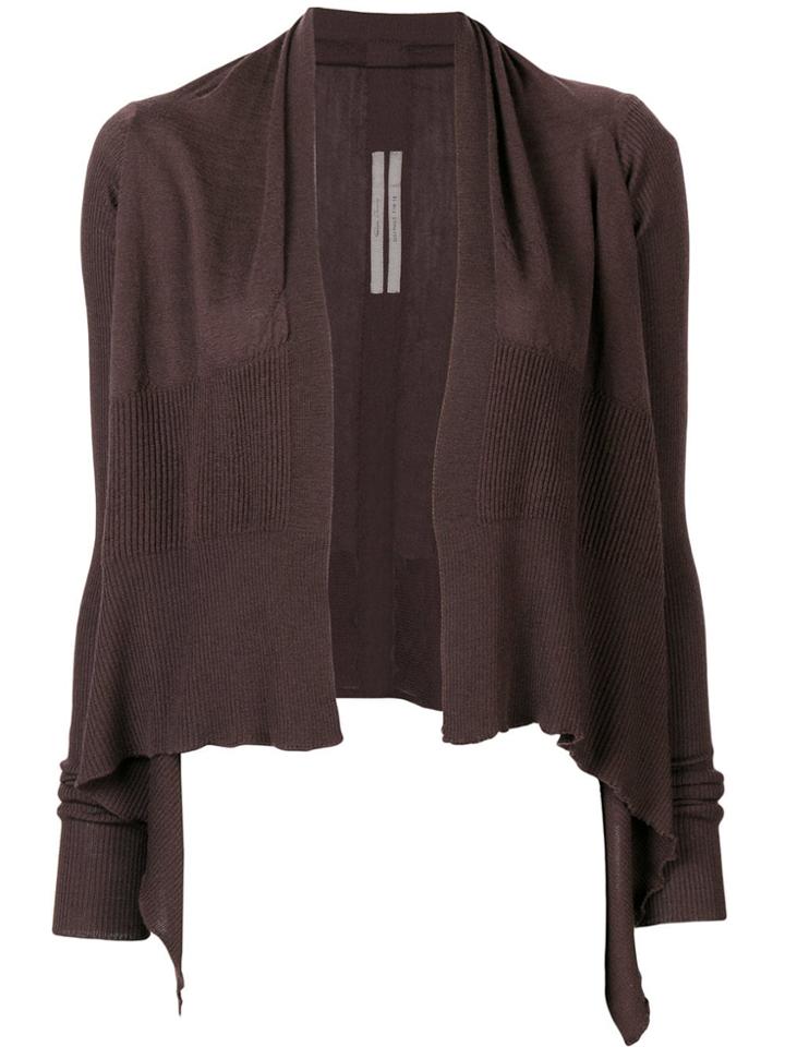 Rick Owens Asymmetric Cardigan - Brown