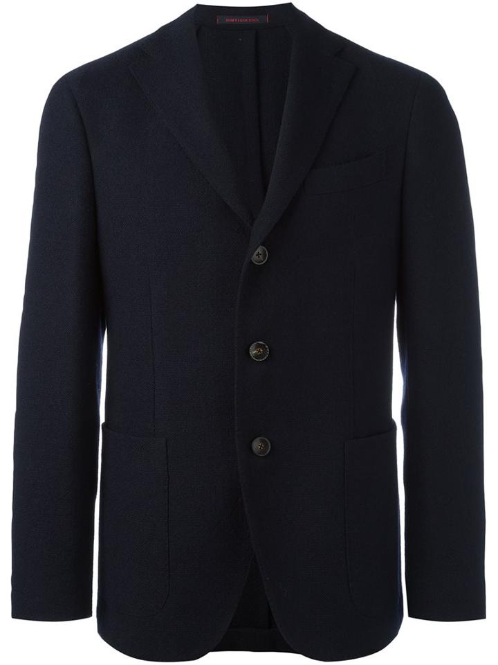 The Gigi Three-button Blazer, Men's, Size: 48, Blue, Cotton/cupro/virgin Wool