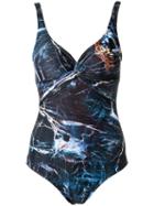 Lygia & Nanny Printed Swimsuit, Women's, Size: 40, Blue, Polyamide/spandex/elastane