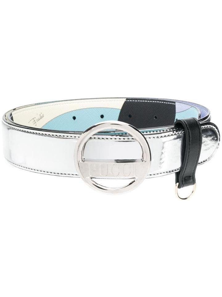 Emilio Pucci Reversible Belt - Silver