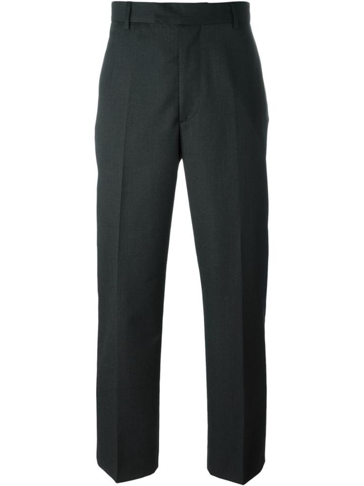 Matthew Miller 'calvin' Straight Leg Trousers, Men's, Size: 36, Grey, Polyester/virgin Wool