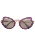 Miu Miu Eyewear Scenique Sunglasses - Pink & Purple