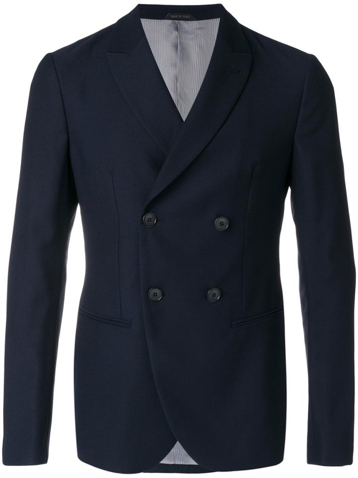 Giorgio Armani Double Breasted Blazer - Blue