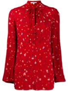 Derek Lam 10 Crosby Evadne Splatter Floral Blouse - Red Red
