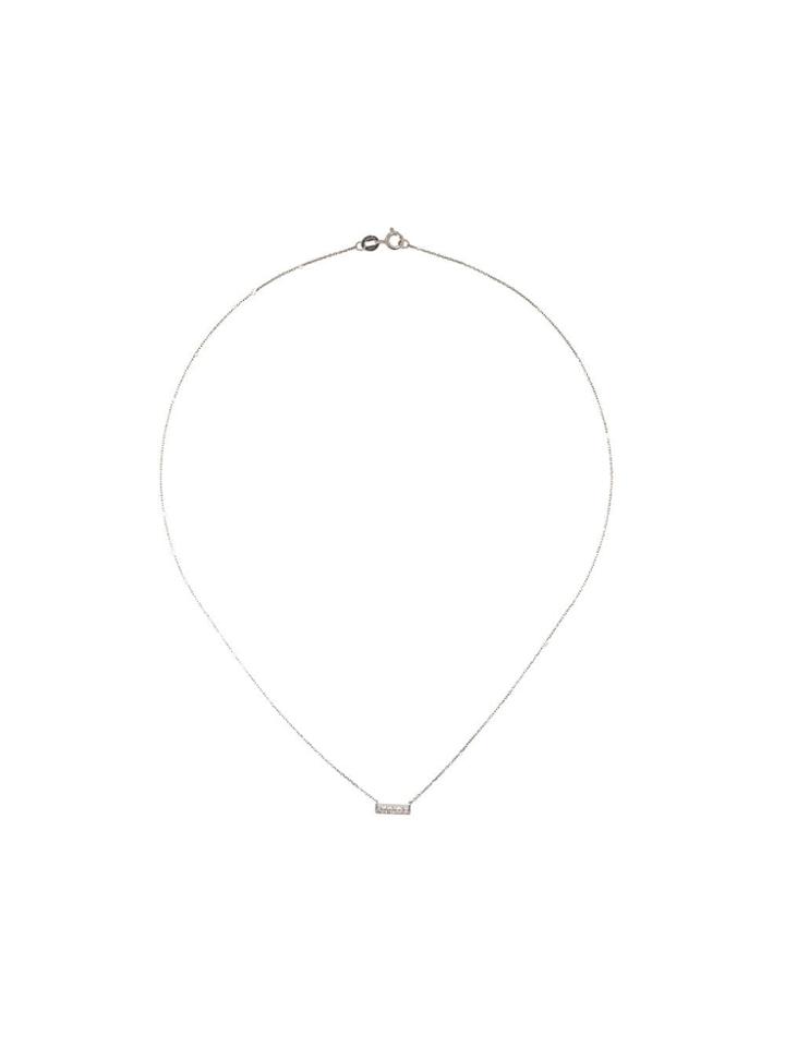 Dana Rebecca 14kt White Gold Sylvie Rose Diamond Bar Necklace