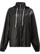 Rick Owens Hooded Jacket, Women's, Size: 40, Black, Cotton/sheep Skin/shearling/cupro
