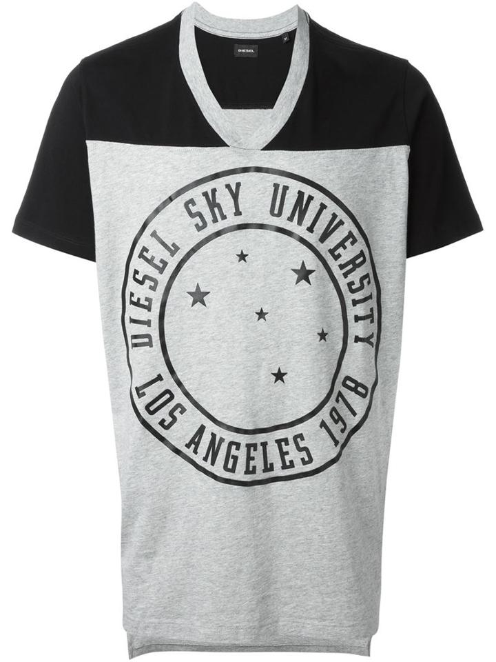 Diesel Contrast Sleeve T-shirt