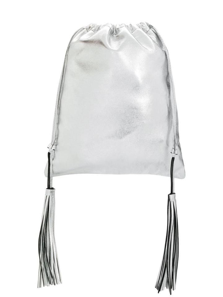 Attico Tassel Drawstring Bag - Metallic