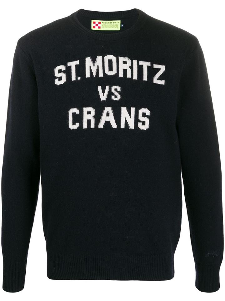 Mc2 Saint Barth Mori Crans Knitted Jumper - Blue