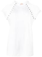 No21 Mesh Sleeve T-shirt - White