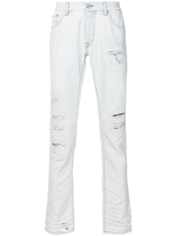 Just Cavalli Distressed Slim-fit Jeans - Blue