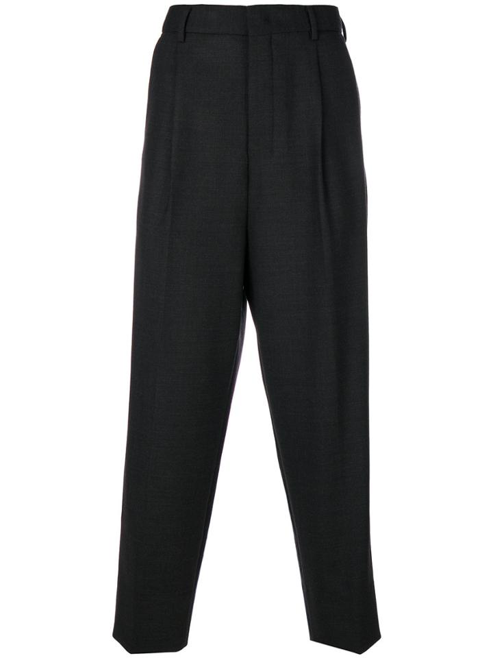 Wooyoungmi Wide-legged Cropped Tailored Trousers - Grey
